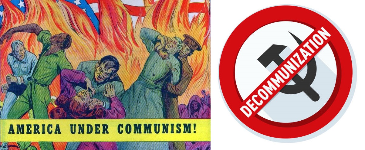 Cover to the propaganda comic book "Is This Tomorrow" - 1947. Decommunization